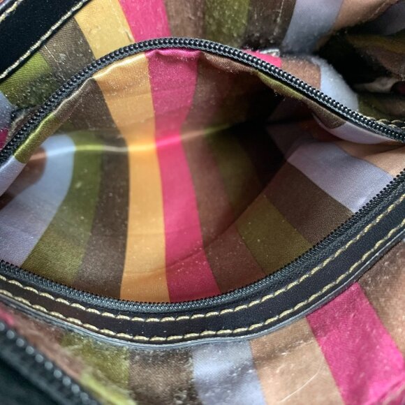 TIGNANELLO Vintage Black Leather Buckle Front Crossbody Travel Everyday Bag - Picture 7 of 9